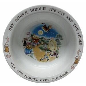 Vintage Avon Hey, Diddle‎ Diddle Bowl.  1984. 6-1/4" Diameter